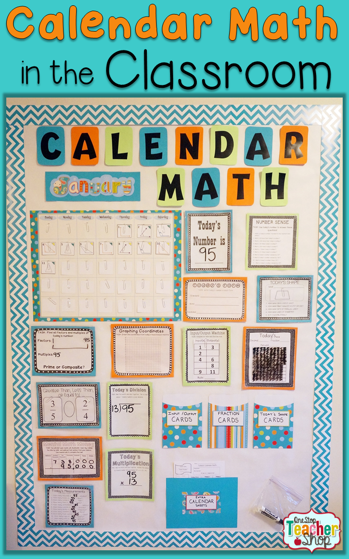 Calendar Math in the Classroom One Stop Teacher Shop