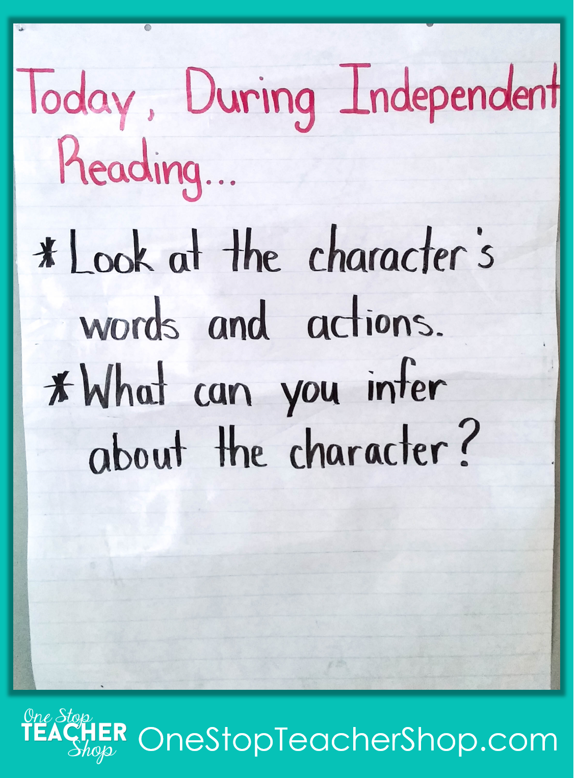 Check For Understanding Anchor Chart