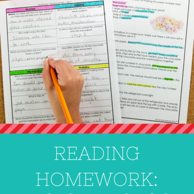 reading homework ideas