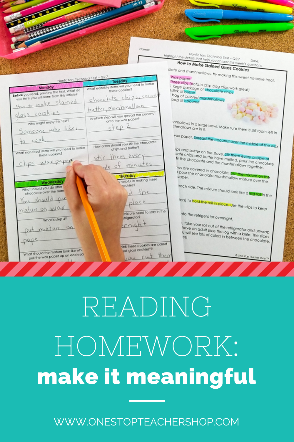 homework ideas for reading