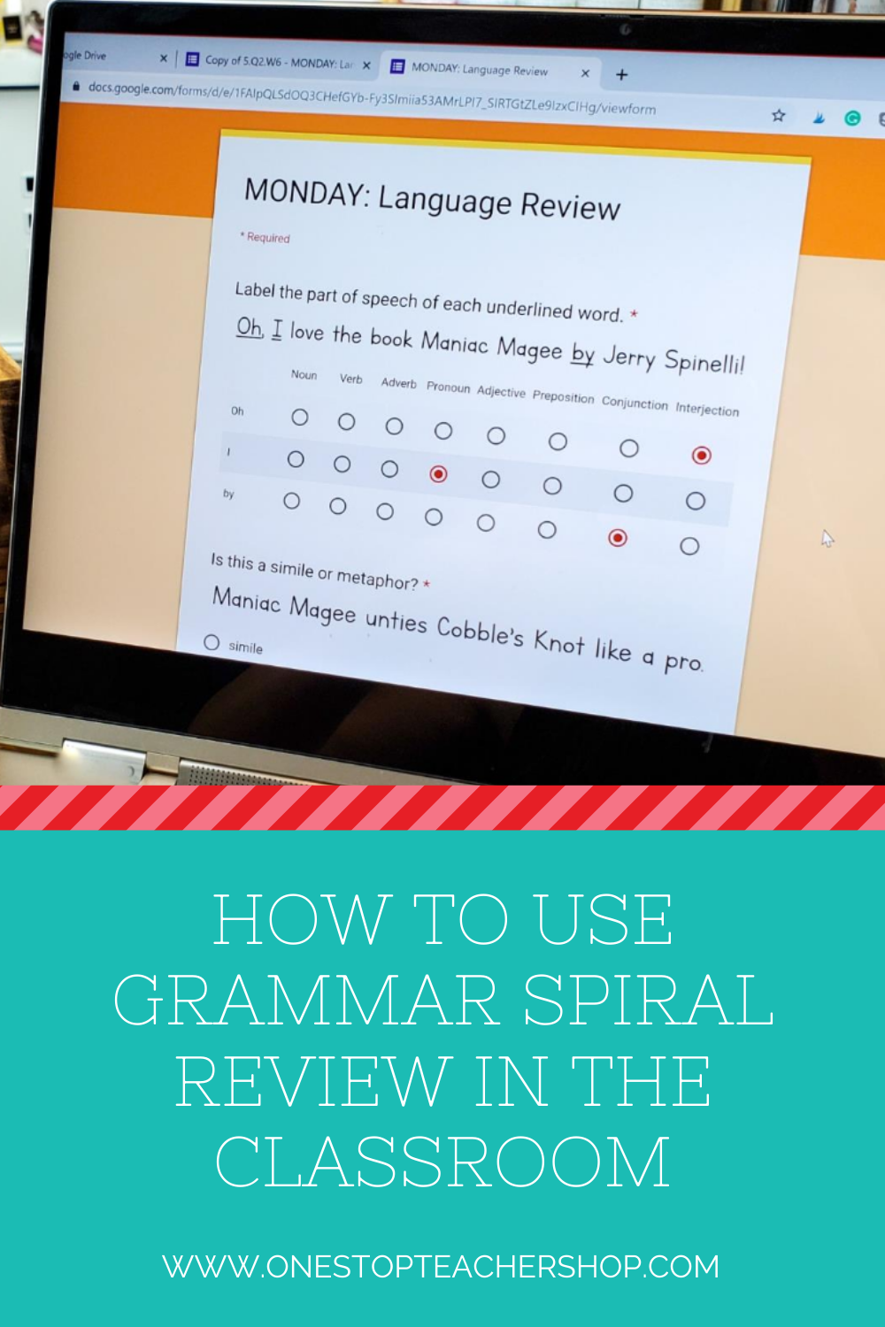 Tips For Using Grammar Spiral Review One Stop Teacher Shop