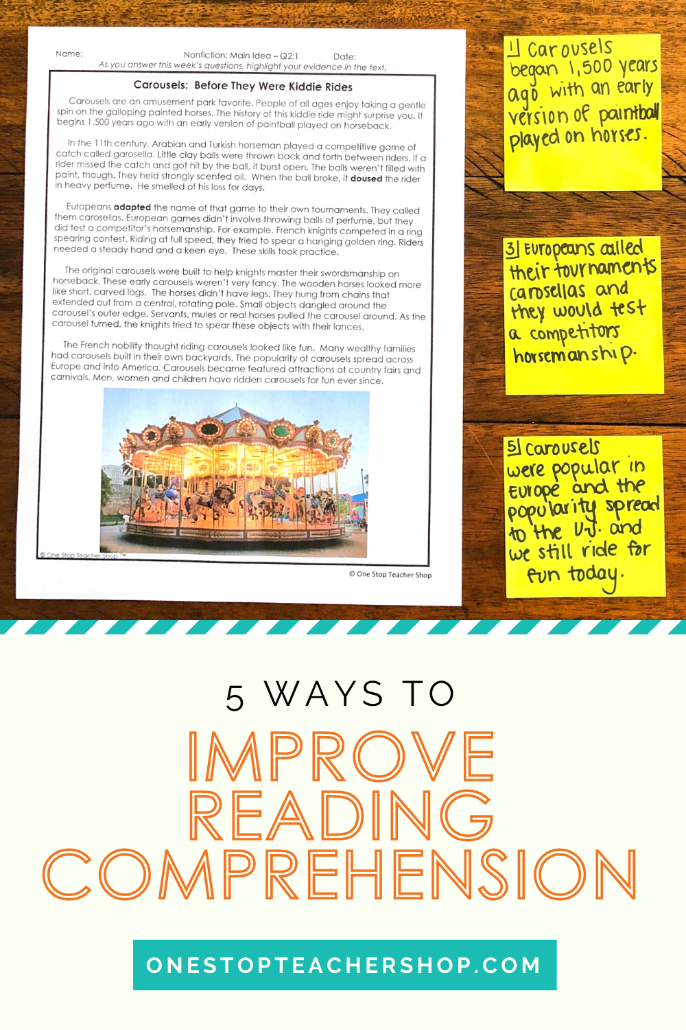 5 Ways To Increase Reading Comprehension One Stop Teacher Shop