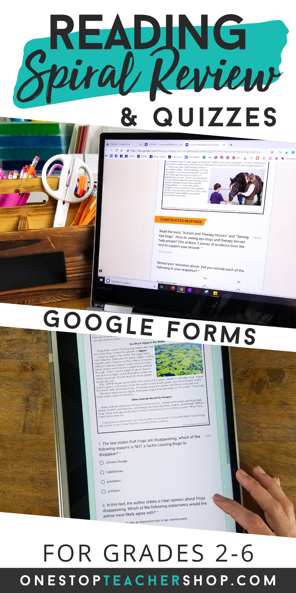 Digital Reading Review For Google Forms - One Stop Teacher Shop