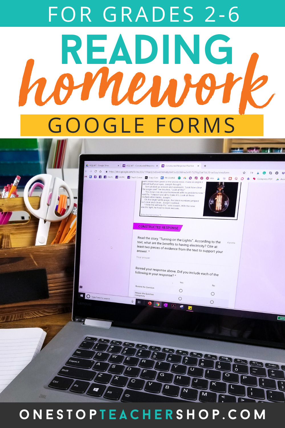 Digital Reading Review For Google Forms - One Stop Teacher Shop