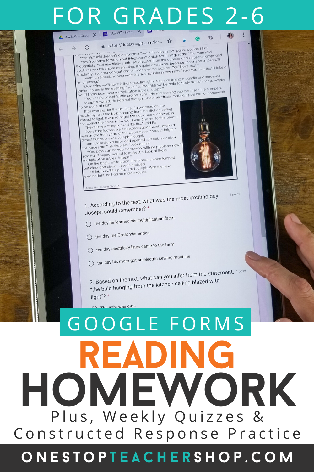 Digital Reading Review For Google Forms - One Stop Teacher Shop